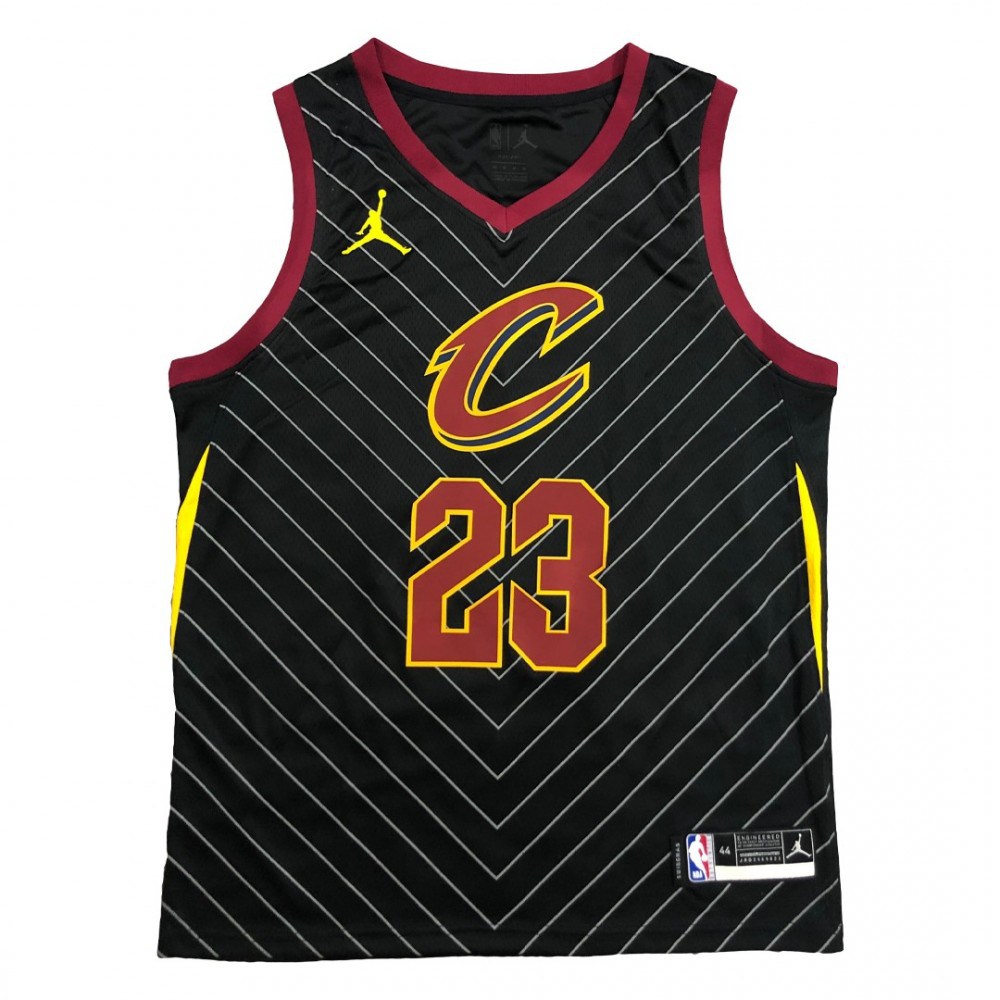 Men's Cleveland Cavaliers Lebron James #23 Jordan Black Swingman Jersey - Statement Edition-Pro Kit Vault | Brand New 26/27 Sports Jerseys